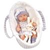 AwnsIMfreien Baby Doll Set, 12 Inch Baby Doll, Realistic Accessories Set Includes Carrier Bassinet Bed & Bunny Toy for Toddlers 3 Ages and Up, Purple, for Toddlers 1-3 view 4