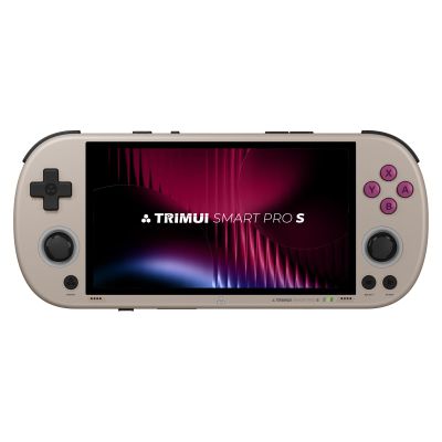 Trimui Smart Pro-S 4.96 Retro Handheld Game Console, Allwinner A523 Octa-Core 2.0GHz, Mali-G57, Active Cooling, L3/R3, Linux, 8GB + microSD (Gray-No Card)