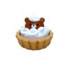 3D-Printed Kiwi Fruit Tart Desktop Stress Relief Toy, Realistic Food Design Fidget Toy with Textured Slices (Coffee Brown) view 1
