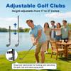 6 Holes Backyard Golf Game with 2 Adjustable Clubs, Outdoor Yard Golf Practice Game for Adults and Family, Lawn Golf Game Ideal for Camping, Party, Beach, Park view 3