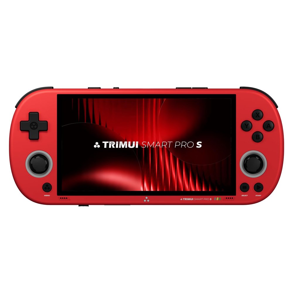 Trimui Smart Pro-S 4.96 Retro Handheld Game Console, Allwinner A523 Octa-Core 2.0GHz, Mali-G57, Active Cooling, L3/R3, Linux, 8GB + microSD (RED-256GB)