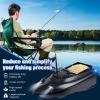 Bait Boat, 500m/546 Yards Remote Control with GPS, 4.4lbs Load Capacity, 6 Hours Sailing Time & Dual Motor, Fully Waterproof Windproof for Fishing Enthusiasts Black view 2