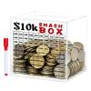 10000 Saving Challenge Piggy Bank - Large Clear Acrylic Money Saving Box | Unbreakable Transparent Cash Money Piggy Bank with Counter | Acrylic Cash Coin Counter for Kids & Adults view 1