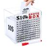 10000 Saving Challenge Piggy Bank - Large Clear Acrylic Money Saving Box | Unbreakable Transparent Cash Money Piggy Bank with Counter | Acrylic Cash Coin Counter for Kids & Adults view 3