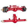+4mm Planet Front Axles with 3-Section CVD & Brass Steering Knuckles for 1/24 RC Axial SCX24 Upgrade Parts (Red Front & Rear) view 1