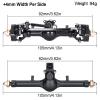 +4mm Planet Front Axles with 3-Section CVD & Brass Steering Knuckles for 1/24 RC Axial SCX24 Upgrade Parts (Red Front & Rear) view 2