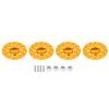 RC Car Brake Disc Set, Aluminum Alloy Wheel Hex Hub Brake Disc with M4 Lock Nuts, High Performance RC Road Racing Parts, Durable Anodized Surface for D4 D5 XIS and TT (Gold) view 1