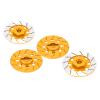 RC Car Brake Disc Set, Aluminum Alloy Wheel Hex Hub Brake Disc with M4 Lock Nuts, High Performance RC Road Racing Parts, Durable Anodized Surface for D4 D5 XIS and TT (Gold) view 4