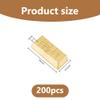 DICOSMETIC 200Pcs Miniature Gold Bar Mini Faux Gold Bricks Alloy Dollhouse Accessories 6.5x14x3mm (0.26x0.55x0.12 Inch) for DIY Crafts Micro Garden Landscaping Decoration Party Decor view 2
