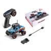 ConGamefun 1/64 Scale Mini RC Truck Model, 2.4Ghz APP Auto-Pairing Full-Proportional FPV Remote Control Monster Truck with WiFi Camera, Lights, Speed & Steering Adjustable, Gift for Adults (RTR/Blue) view 1