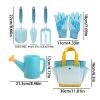 Kids Gardening Set - 6 Pieces Educational Fun Toys, Includes Kids Gardening Gloves for Pretend Play Digging Watering Planting Climbing Garden Yard Outdoor Fun, Flower Vegetable Growing view 2