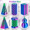 3D Printed Fidget Toys (6 Pack), Impossible Cone & Pyramid Spiral Toy, Optical Illusion Passthrough Desk Toys for Adults & Kids, Stress Relief Sensory Fidgets for Anxiety, Cool Office Gifts, 6PCS XL view 2