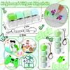 2 PCS 4-in-1 Keyboard Fidget Toy Keychain, Finger Clicky Button Toy Stress Relief Keychain with Swappable Keycaps, Mini Mechanical Key Fidget for Office Desk Focus Gifts (Mix Green) view 2