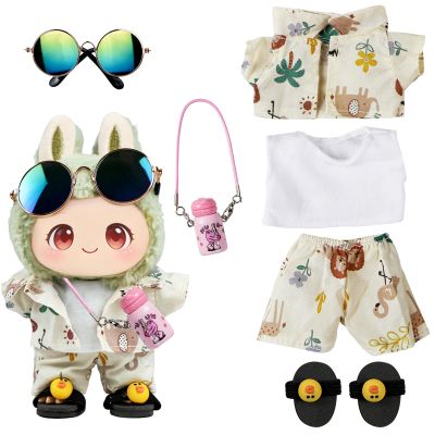 One Set Clothes for LABUBU Doll (NO Doll), Handcrafted Crochet Accessories for LABUBU About 6.7'' Dolls, Premium Outfit-Cute Clothes for Dress up Unique Style (1 Set of Clothing outfit5)