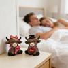 2 Pcs Valentine's Day Highland Cow Figurines Love Heart Rose Highland Cow Gnomes Scottish Resin Statue Calf Lovers Romantic Gifts for Home Kitchen Office Tiered Tray Table Decor (A Valentines) view 3