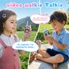 2 Pack Walkie Talkies for Kids, Rechargeable Kids Video Walkie Talkies with Camera & Voice Changer, Long Range Video Chat Toy for Age 3-12, Indoor, Outdoor Play Camping Hiking Games (Pink/Blue) view 2