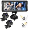 Baby Car Camera Dual Channel 6.8 Inch 1080P Monitor with IR Night Vision 150 Wide View for Rear Facing Seat Child Safety view 2