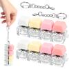 2 PCS 4-in-1 Keyboard Fidget Toy Keychain, Finger Clicky Button Toy Stress Relief Keychain with Swappable Keycaps, Mini Mechanical Key Fidget for Office Desk Focus Gifts (Pink Yellow White) view 1