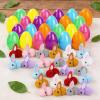24pcs Prefilled Easter Eggs With Toys, Easter Basket Stuffers For Kids, 24 Cute Bunny Plush Toys Easters Party Favors view 3