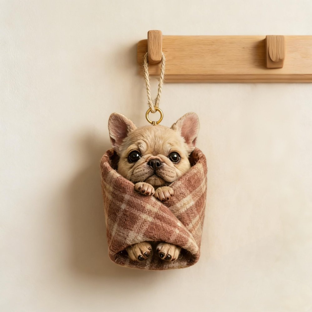 1pcs Cozy Wrapped Critters Ornament,2026 New Hanging Alpaca Plush Toys Ornaments, Acrylic 2D Realistic Plush Toy Soft Fluffy, Birthday Presents for Kids Preschool Realistic