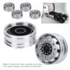 2pcs Beadlock Wheels Aluminum Alloy Micro Crawler Tires with Bearings for 1/14 RC Car Trailer Container Truck view 4