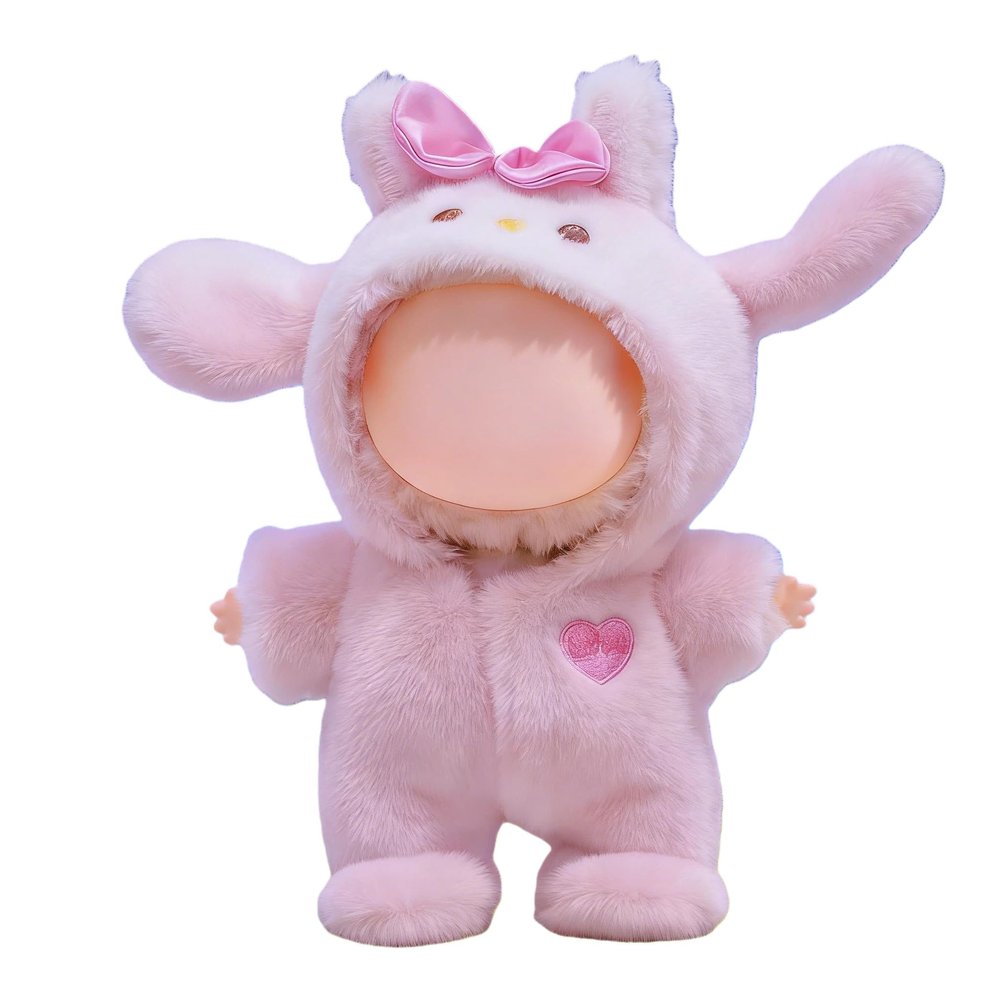 17cm (6.7inch) Doll Clothes, Outfits for Clothes Set, Rabbit Dolls Keychain Accessories, Faking Animal Style Outfit Jumpsuit Rabbit Costume for Dolls (Doll Not Included)