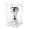 360 Clear Trophy Display Case, Home Storage Acrylic Protection Showcase for Action Figures, Assemble Countertop Transparent Display Box(White Base,45x45x60cm) view 1