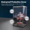 360 Clear Trophy Display Case, Home Storage Acrylic Protection Showcase for Action Figures, Assemble Countertop Transparent Display Box(White Base,45x45x60cm) view 2