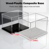 360 Clear Trophy Display Case, Home Storage Acrylic Protection Showcase for Action Figures, Assemble Countertop Transparent Display Box(White Base,45x45x60cm) view 3