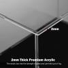 360 Clear Trophy Display Case, Home Storage Acrylic Protection Showcase for Action Figures, Assemble Countertop Transparent Display Box(White Base,45x45x60cm) view 4