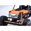 Aluminum 7075-T6 Alloy Front Bumper With White Light For Vanquish 1:10 H10 Optic Kit/Yokohama RTR/Sparco RTR Rock Crawler Upgrades - Silver view 2