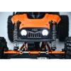 Aluminum 7075-T6 Alloy Front Bumper With White Light For Vanquish 1:10 H10 Optic Kit/Yokohama RTR/Sparco RTR Rock Crawler Upgrades - Silver view 4