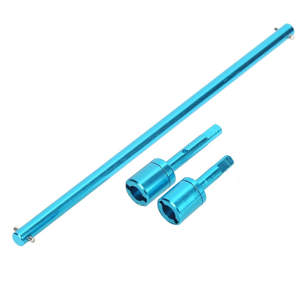 Aluminium Alloy Propeller Joint and Shaft Set CNC Machining Upgrade for TT01 RC Car Blue
