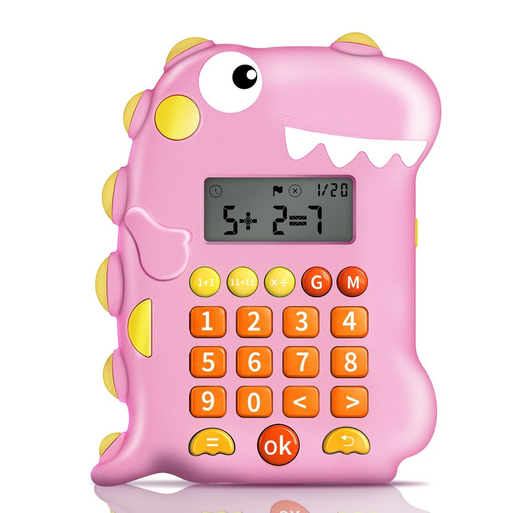 Math Games for Kids Ages 5-12, Portable Kids Calculator Toy, Addition Subtraction Multiplication Division Practice, 4 Logic Modes, 100,000 Questions, Fun Educational Math Toy