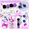 2 PCS 4-in-1 Keyboard Fidget Toy Keychain, Finger Clicky Button Toy Stress Relief Keychain with Swappable Keycaps, Mini Mechanical Key Fidget for Office Desk Focus Gifts (Blue White Black Purple) view 2