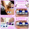 2 PCS 4-in-1 Keyboard Fidget Toy Keychain, Finger Clicky Button Toy Stress Relief Keychain with Swappable Keycaps, Mini Mechanical Key Fidget for Office Desk Focus Gifts (Blue White Black Purple) view 3