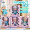 Halloscume 4 Pcs 8 Inch Mini Baby Mini Reborn Doll Vinyl Full Body Realistic Lifelike Newborn Baby Dolls with Weighted Cloth, Blue Theme, Stress Relief, Set with Box Packaging for Kids view 2