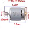 Electric Motor RS 380 390 6V 12V Motor Drive Engine Accessory Kids RC Car Children Ride On Toys Replacement Parts view 2