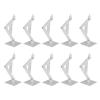 10 Pcs Action Figure Display Holder, High Stability Doll Model Support Stand for 6 Inch Figures, ABS Plastic Base with Screws and Nuts, Perfect for Anime Collectors and Home Decor (Transparent) view 1