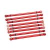 Aluminum Alloy Link Rod Linkage Set HIGH Strength Durable 8PCS Upgrade Parts 313MM WHEELBASE Connecting Rod RC Crawler CAR AXIAL SCX10 (X006R red) view 4