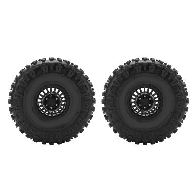 Remote Control Car Aluminum Alloy Tires Strong Grip Stability Performance Durable 2 Pack for Capra 1.9UTB AXI03004 RBX10 Ryft 90048 (Black)