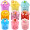 9 Pack Slime Kit with 3 Jelly Cube, 3 Butter & 3 Cloud Slime, Non-Sticky DIY Sensory Toys for Stress Relief, Kids Party Gift for Girls and Boys view 1