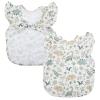 BapronBaby Flutter Foliage Dinos Bapron - No Neck Tie Safer Bib for Baby & Toddler - Soft Waterproof Stain Resistant - Machine Washable - Sz Preschool 3-5yrs view 1