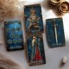 Celestial Tarot Deck, 78 Cards, Major & Minor Arcana, Cosmic Tarot with Blue & Gold Fantasy Art, Mystical Arcana Design for Beginners, Professional Readers, Intuition, Divination, Spiritual Guidance view 3