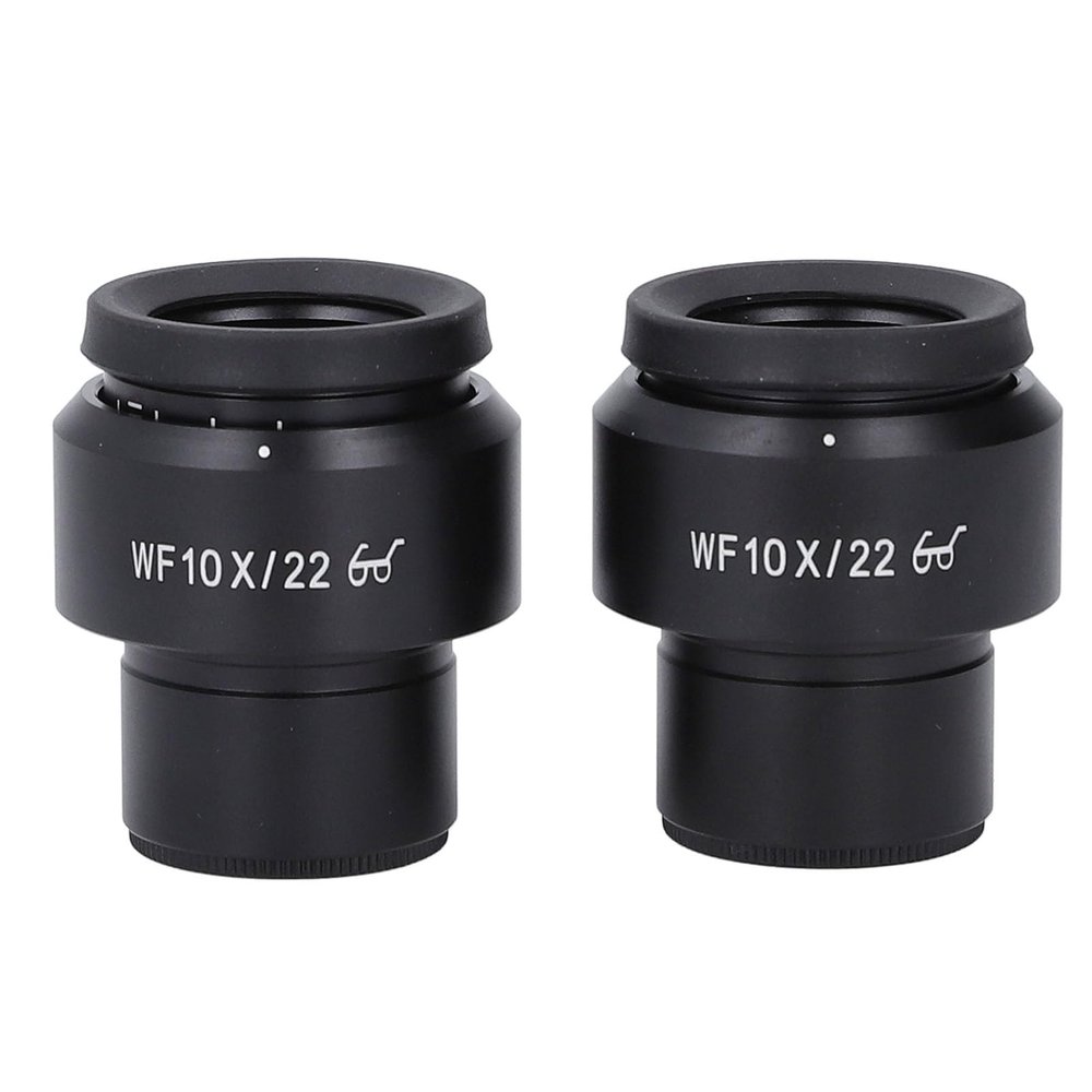 2PCS 10X Microscope Eyepieces, Wide Field Optical Lens Eyepiece, High Eye Spot Diopter Adjustment, 30mm Mount Replacement Parts for Microscopes, Aluminum Alloy Body with Clear Imag