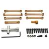 For Wltoys 144001 144002 144010 1/14 124016 124017 124018 124019 124007 124008 1/12 Metal Tie Rod Linkage Link Rod Servo Arm RC Car Parts Models(Yellow) view 1