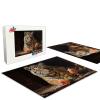 Tiger Resting By Roses Jigsaw - 35 Piece Animal Puzzle, Brain-Teasing Activity for Enthusiasts & Collectors view 3