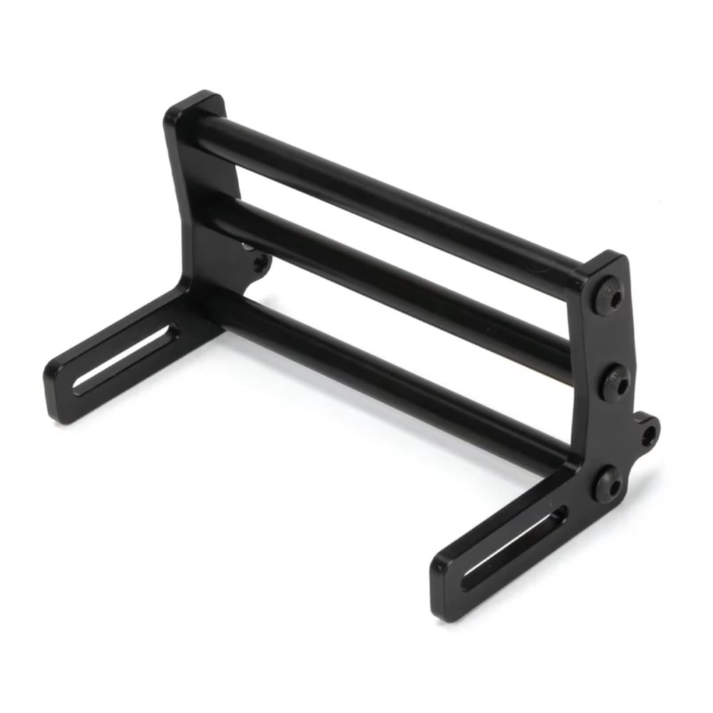 For LCG For TRX4 For SCX10 For Dodge Gspeed Power Wagon 1/10 Body Shell Aluminum Alloy Front Bumper Bull Bars RC Crawler Chassis Rc Models Accessories(Black)