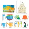 Kid Gardening Tools, 7.9x10.2x4.7 Inch 11 Piece Toy Set, PP Watering Can Rake for Gardens, Vegetable Fields, Parks, Beaches, School, Play, Home view 2
