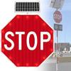 Solar Powered LED Stop Sign with Flashing Lights, Durable Aluminum Octagon Traffic Sign, Engineer Grade Reflective Film for Enhanced Visibility view 1